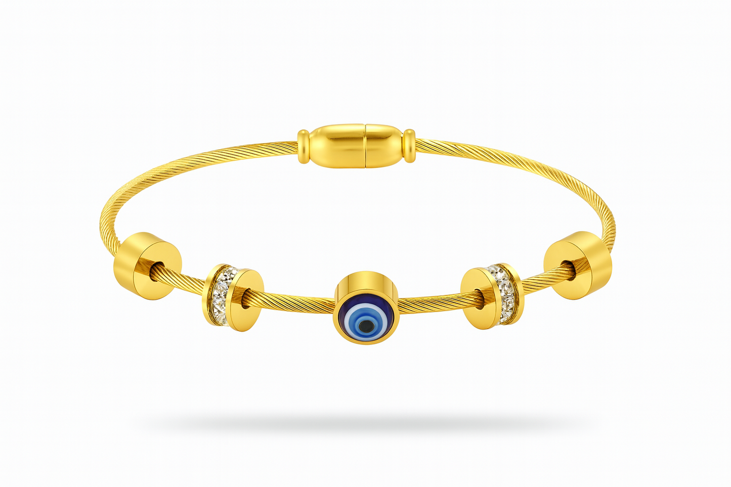 Anti-Tarnish Evil Eye Charm Gold Bracelet | Festive & Everyday Protection - Gift Era Shore