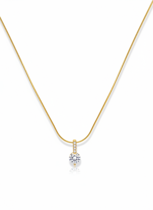 Dainty Crystal Heart Pendant Necklace