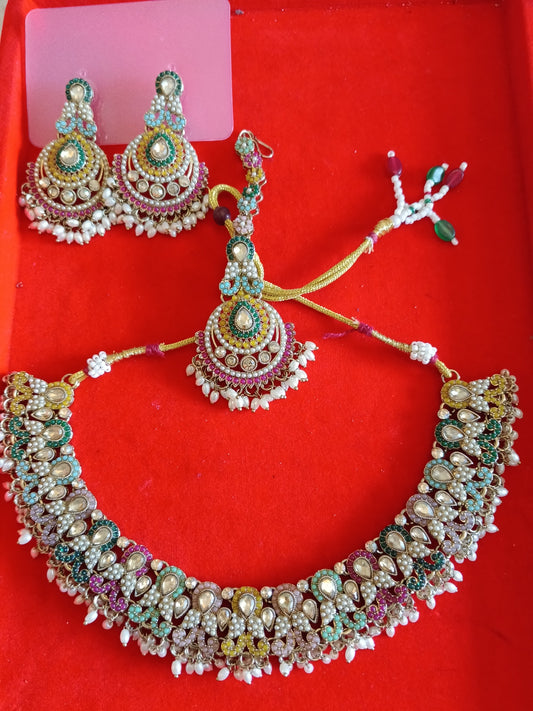 Statement Waterfall Multi-Stone and Pearl Jewelry Set