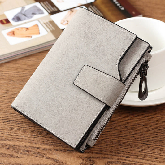 Grey Light Weight Vegan Leather Mini Wallet For Casual & Professional Look - Unisex.