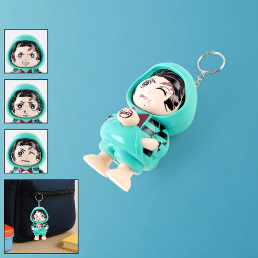 Tanjiro Kamado face-changing keychain - Demon Slayer Anime