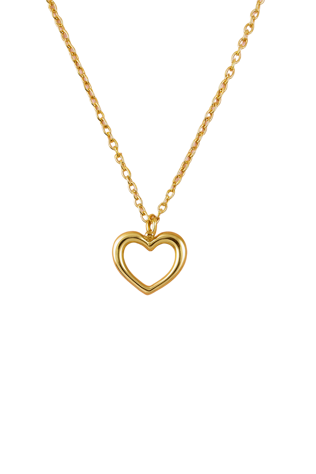 Korean Minimalist Gold Heart Pendant Necklace – Anti-Tarnish Dainty Chain Jewelry for Women & Girls - Gift Era Shore