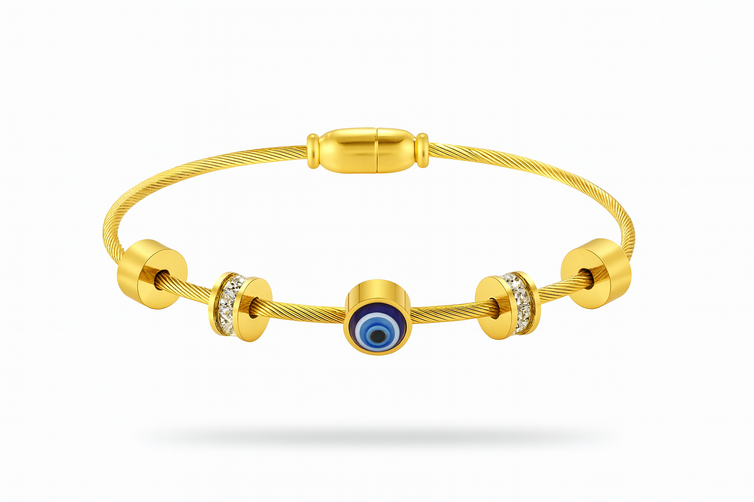 Anti-Tarnish Evil Eye Charm Gold Bracelet | Festive & Everyday Protection - Gift Era Shore