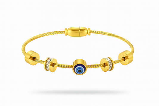 Anti-Tarnish Evil Eye Charm Gold Bracelet | Festive & Everyday Protection - Gift Era Shore