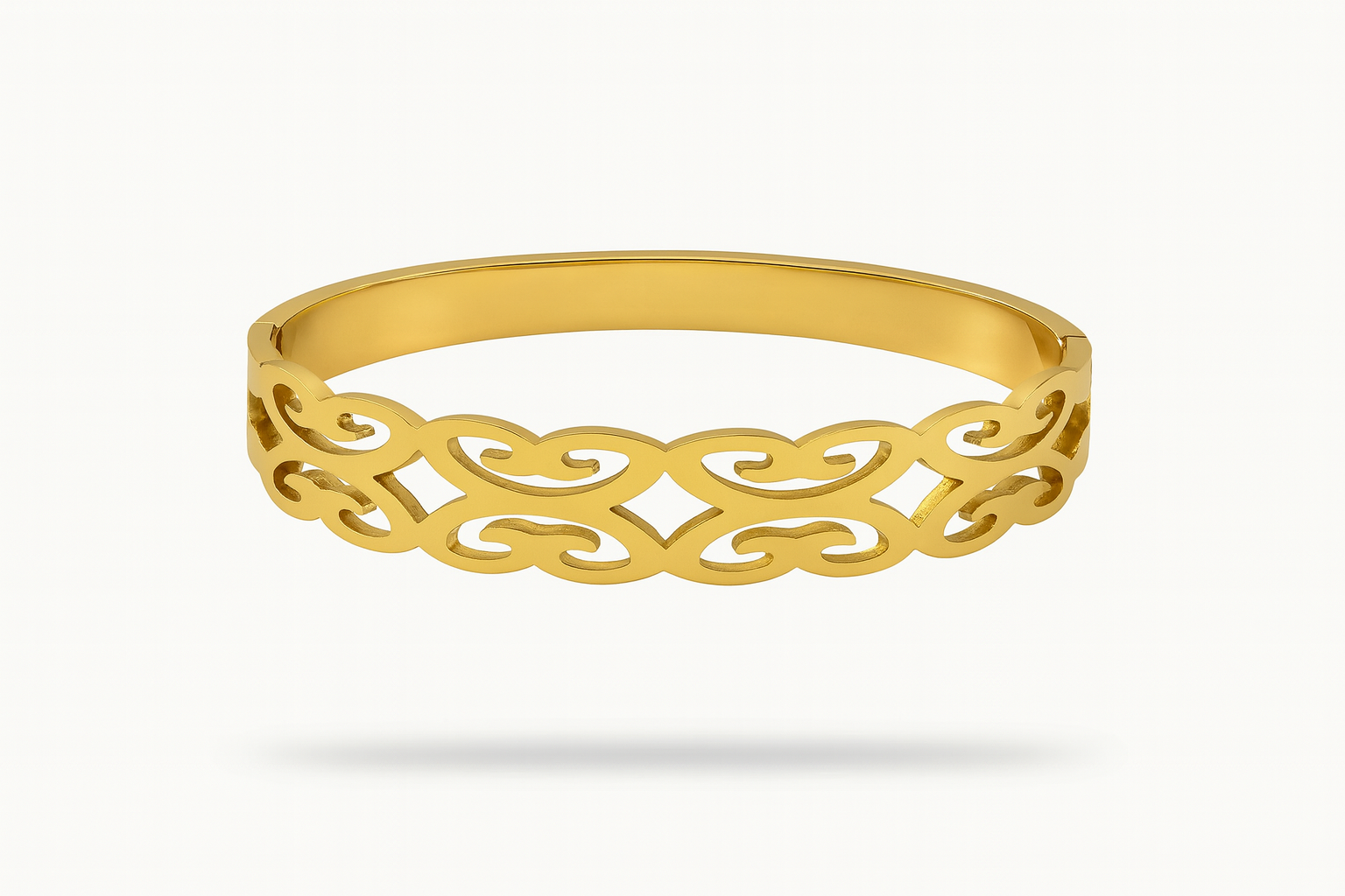 Cutwork Designer Gold Bracelet | Festive Anti-Tarnish Jewellery - Gift Era Shore