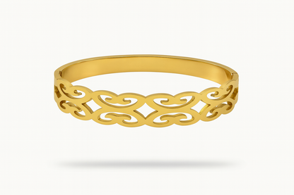 Cutwork Designer Gold Bracelet | Festive Anti-Tarnish Jewellery - Gift Era Shore