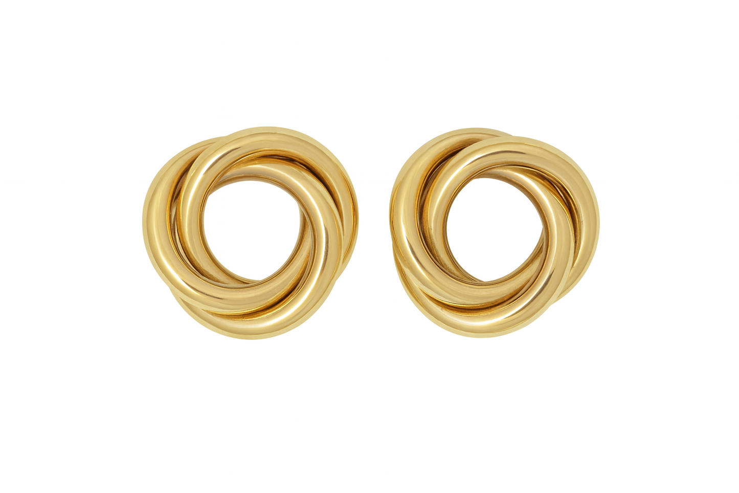 Knot Motif Gold Earrings | Anti-Tarnish Elegant Festive Jewellery - Gift Era Shore