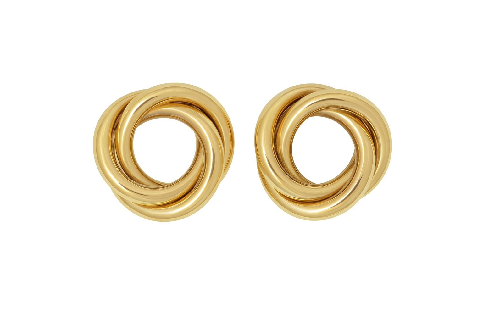 Knot Motif Gold Earrings | Anti-Tarnish Elegant Festive Jewellery - Gift Era Shore
