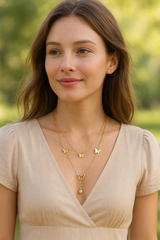 Korean Anti-Tarnish Butterfly Layered Necklace with Pearl Pendant - Gift Era Shore