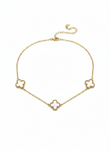 Golden White Clover Anti-Tarnish Necklace - Gift Era Shore