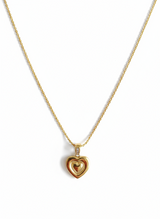 Golden Double Heart Pendant Necklace - Gift Era Shore
