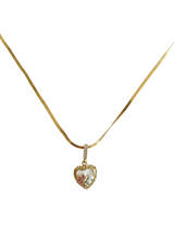 Golden Heart Pendant with Pearl & Floral Detail - Gift Era Shore