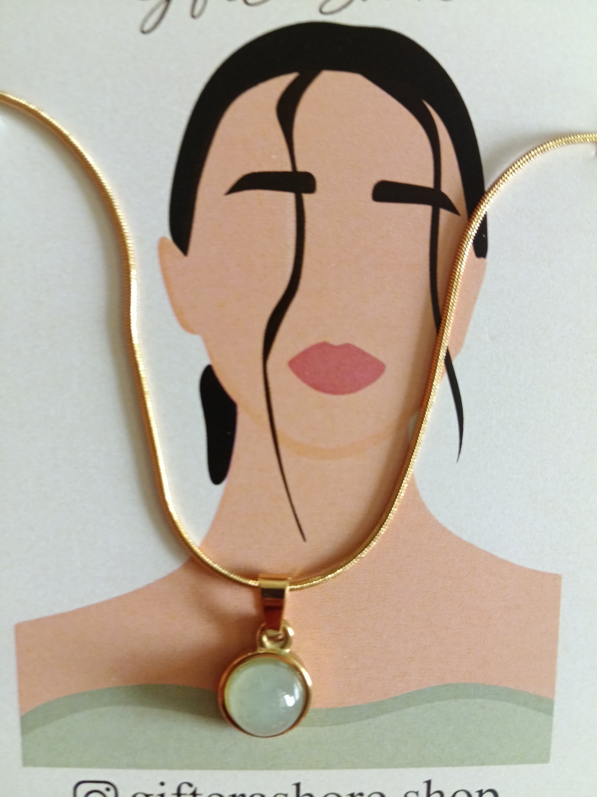 Minimalist White Round Pendant Necklace - Gift Era Shore