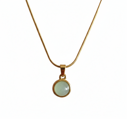Minimalist White Round Pendant Necklace - Gift Era Shore