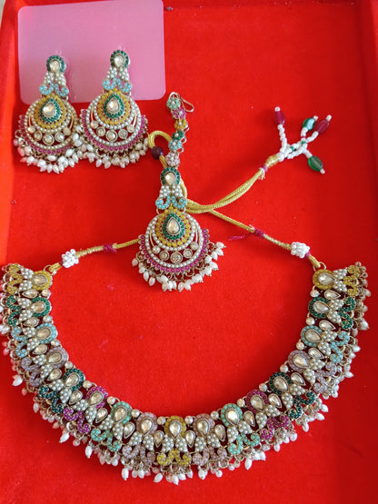 Statement Waterfall Multi-Stone and Pearl Jewelry Set