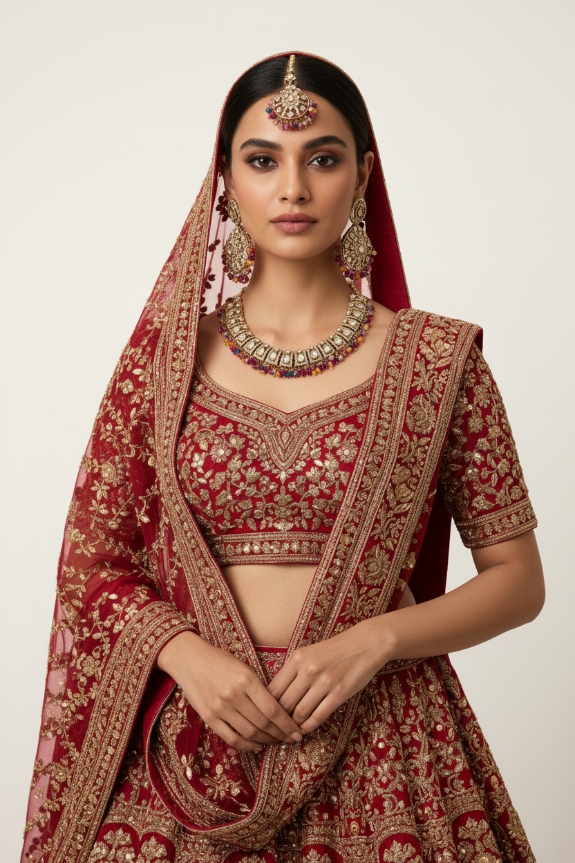 Vibrant Multi-Color Kundan Polki Choker Set with Maang Tikka - Mehendi Sangeet Set
