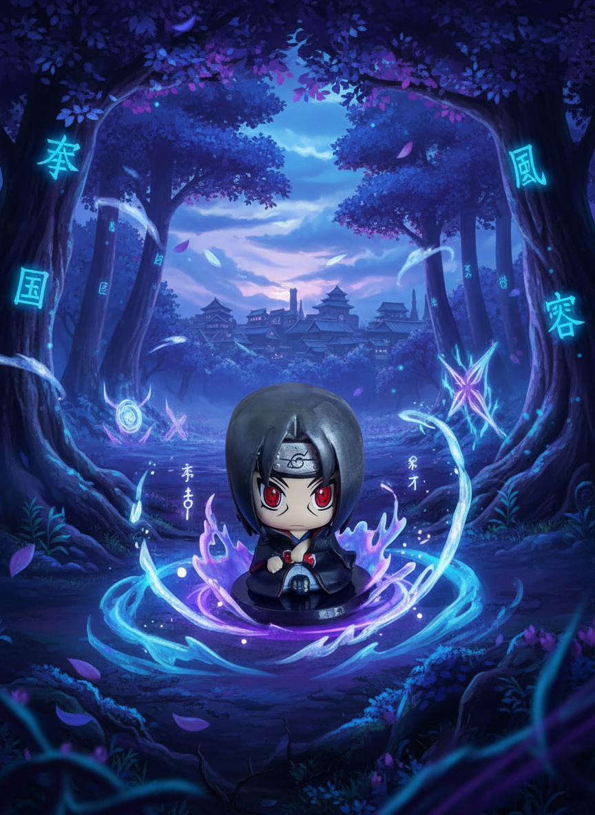 Naruto Shippuden Itachi Uchiha Akatsuki Chibi Figure Collectible