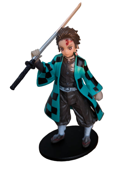 Demon Slayer Tanjiro Kamado Action Figure with Nichirin Sword