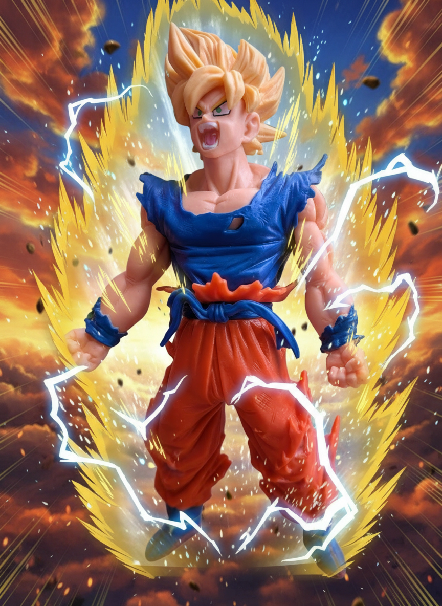 Dragon Ball Z Super Saiyan Goku Power Up Action Figure