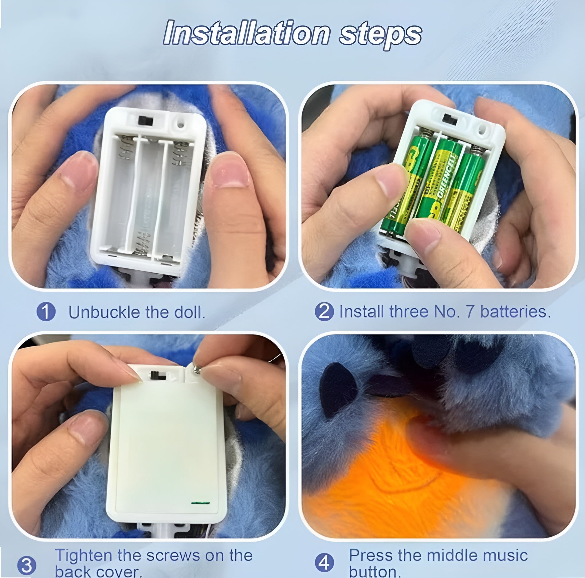 Musical Breathing Stitch Doll